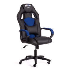 Кресло Tetchair DRIVER 22 кож/зам/ткань, черный/синий, 36-6/TW-10