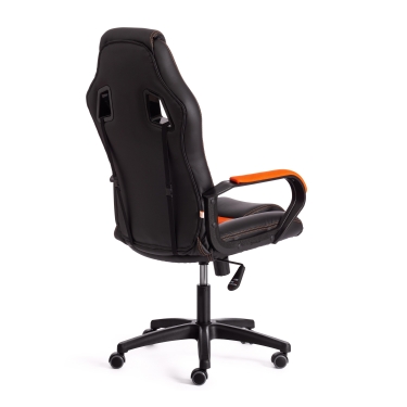 Кресло Tetchair DRIVER 22 кож/зам/ткань, черный/оранжевый, 36-6/TW-07