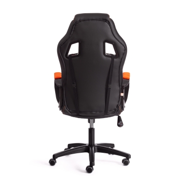 Кресло Tetchair DRIVER 22 кож/зам/ткань, черный/оранжевый, 36-6/TW-07