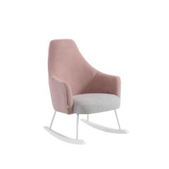 Кресло-качалка Micuna Micuna Микуна Wing/Moom white текстиль pink tierra/light grey