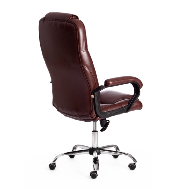 Кресло Tetchair BERGAMO хром 22 кож/зам, коричневый, 2 TONE