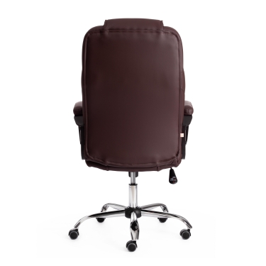 Кресло Tetchair BERGAMO хром 22 кож/зам, коричневый, 36-36