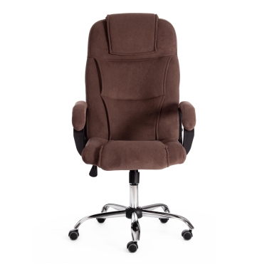 Кресло Tetchair BERGAMO хром 22 флок , коричневый, 6
