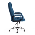 Кресло Tetchair BERGAMO хром 22 флок , синий, 32