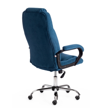 Кресло Tetchair BERGAMO хром 22 флок , синий, 32