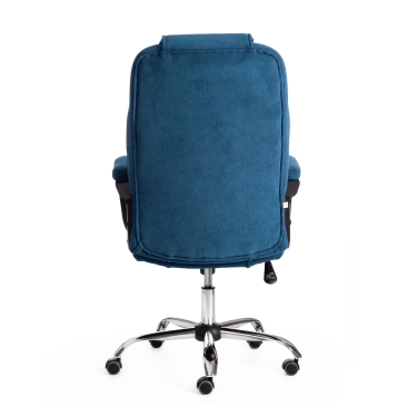Кресло Tetchair BERGAMO хром 22 флок , синий, 32