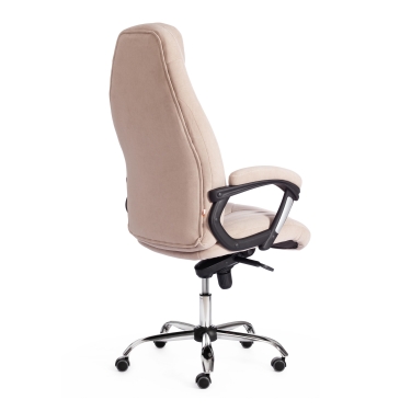 Кресло Tetchair BOSS Lux флок , бежевый/бежевый перф., 7/7/06