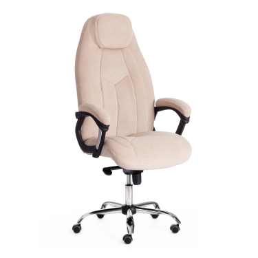 Кресло Tetchair BOSS Lux флок , бежевый/бежевый перф., 7/7/06