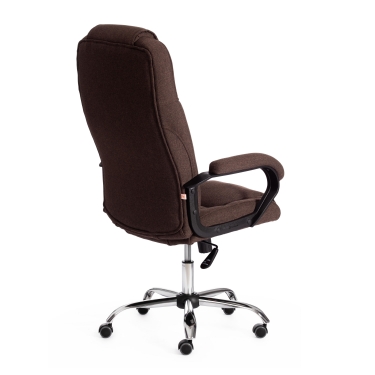 Кресло Tetchair BERGAMO хром 22 ткань, коричневый, 3М7-147