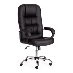 Кресло Tetchair СН9944 22 хром кож/зам, черный, 36-6