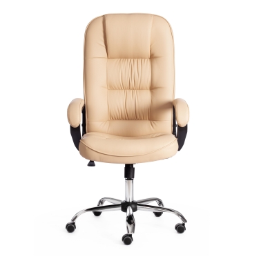 Кресло Tetchair СН9944 22 хром кож/зам, бежевый, 36-34