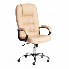 Кресло Tetchair СН9944 22 хром кож/зам, бежевый, 36-34