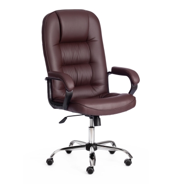 Кресло Tetchair СН9944 22 хром кож/зам, коричневый, 36-36