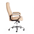Кресло Tetchair MAXIMA Хром 22 кож/зам, бежевый, 36-34