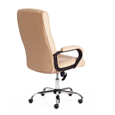 Кресло Tetchair MAXIMA Хром 22 кож/зам, бежевый, 36-34