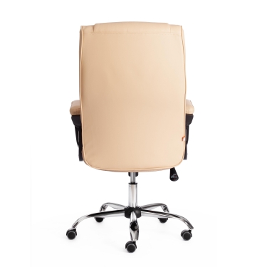 Кресло Tetchair MAXIMA Хром 22 кож/зам, бежевый, 36-34