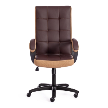 Кресло Tetchair TRENDY 22 кож/зам/ткань, коричневый/бронзовый, 36-36/21