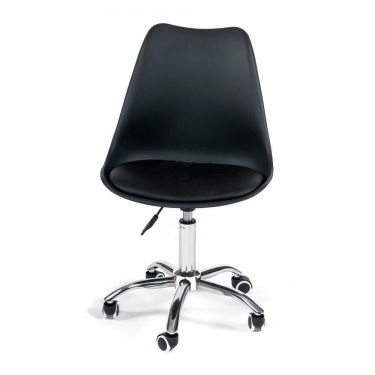 Офисное кресло Tetchair TULIP mod.106 металл/пластик/PU, 47x48x80+14см, черный/хром