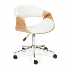Кресло Tetchair BEND натуральный, кож/зам белый