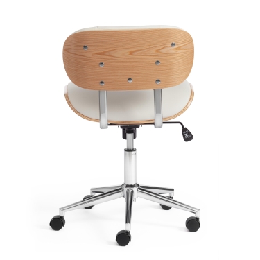 Кресло Tetchair CRAFT натуральный, кож/зам белый