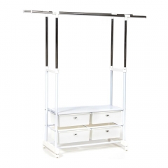 Вешалка Tetchair NY-3297 металл, 76-13043109-165см, хром/белый