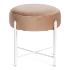 Банкетка Tetchair AMBER металл, ткань, 414140 см, бежевый/белый