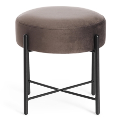 Банкетка Tetchair AMBER металл, ткань, 414140 см, темно-коричневый/черный