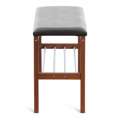 Банкетка Tetchair BERYL дерево / экокожа, 673149 см, темный орех/коричневый