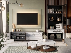 Набор мебели для гостиной Любимый дом Вилена 1 Серый/Орех/Монте белый