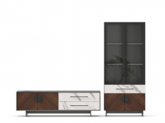 Набор мебели для гостиной Любимый дом Вилена 5 Серый/Орех/Монте белый