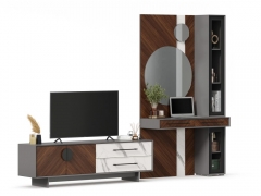 Набор мебели для гостиной Любимый дом Вилена 7 Серый/Орех/Монте белый