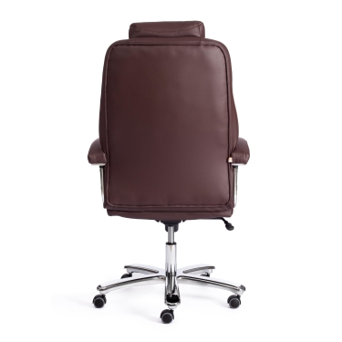 Кресло офисное Tetchair Trust max кож/зам, коричневый/коричневый стеганный/коричневый, 36-36/36-36/6/36-36/06