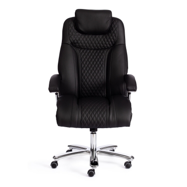 Кресло офисное Tetchair Trust max кож/зам, черный/черный стеганный/черный, 36-6/36-6/36-6/06
