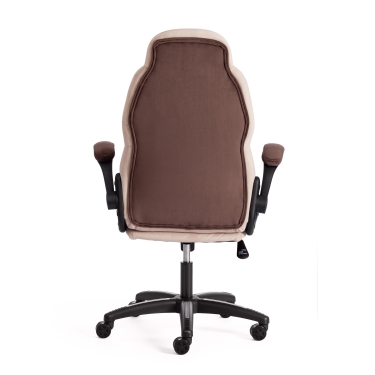 Кресло офисное Tetchair BAZUKA флок , коричневый/бежевый/коричневый перфорированный, 6/7/6/06