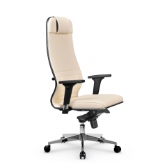 Кресло руководителя Метта Metta L 1m 38К2/2D Infinity Easy Clean MPES Комплект 3 Молочное