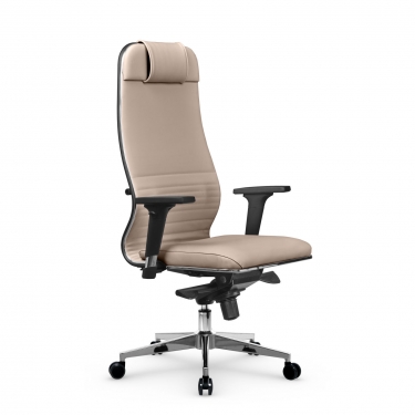 Кресло руководителя Метта Metta L 1m 38К2/2D Infinity Easy Clean MPES Комплект 3 Темно-бежевое