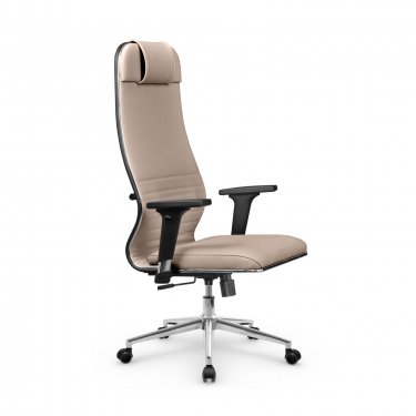 Кресло руководителя Метта Metta L 1m 38К2/2D Infinity Easy Clean MPES Комплект 9 Темно-бежевое