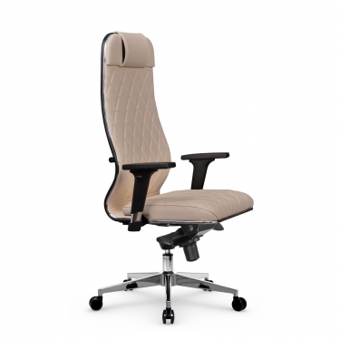 Кресло руководителя Метта Мetta L 1m 40M/2D Infinity Easy Clean MPES Комплект 3 Темно-бежевое