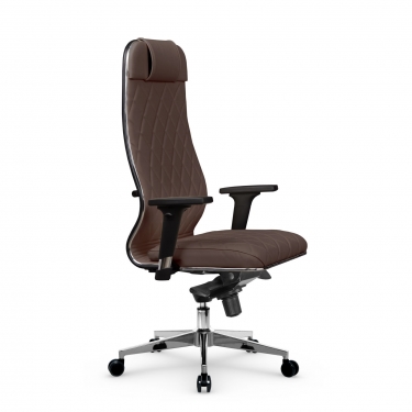 Кресло руководителя Метта Мetta L 1m 40M/2D Infinity Easy Clean MPES Комплект 3 Темно-коричневое