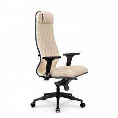 Кресло руководителя Метта Мetta L 1m 40M/2D Infinity Easy Clean MPES Комплект 4 Молочное