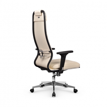 Кресло руководителя Метта Мetta L 1m 40M/2D Infinity Easy Clean MPES Комплект 5 Молочное