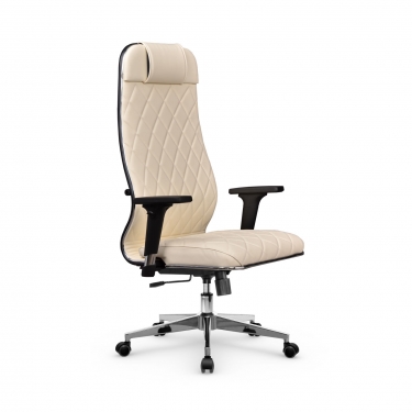 Кресло руководителя Метта Мetta L 1m 40M/2D Infinity Easy Clean MPES Комплект 5 Молочное