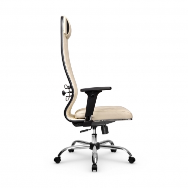 Кресло руководителя Метта Мetta L 1m 40M/2D Infinity Easy Clean MPES Комплект 7 Молочное