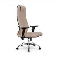 Кресло руководителя Метта Мetta L 1m 40M/2D Infinity Easy Clean MPES Комплект 7 Темно-бежевое