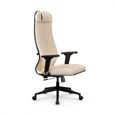 Кресло руководителя Метта Мetta L 1m 40M/2D Infinity Easy Clean MPES Комплект 8 Молочное