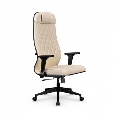 Кресло руководителя Метта Мetta L 1m 40M/2D Infinity Easy Clean MPES Комплект 8 Молочное
