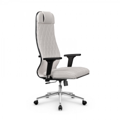 Кресло руководителя Метта Мetta L 1m 40M/2D Infinity Easy Clean MPES Комплект 9 Белое