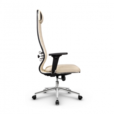 Кресло руководителя Метта Мetta L 1m 40M/2D Infinity Easy Clean MPES Комплект 10 Молочное