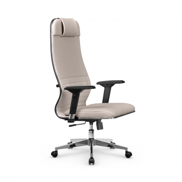 Кресло руководителя Метта Мetta L 1m 38K2/4D Infinity Easy Clean MPES Комплект 5 Светло-бежевое