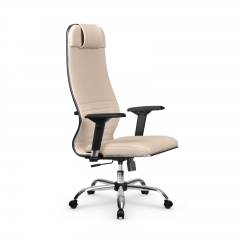 Кресло руководителя Метта Мetta L 1m 38K2/4D Infinity Easy Clean MPES Комплект 7 Молочное